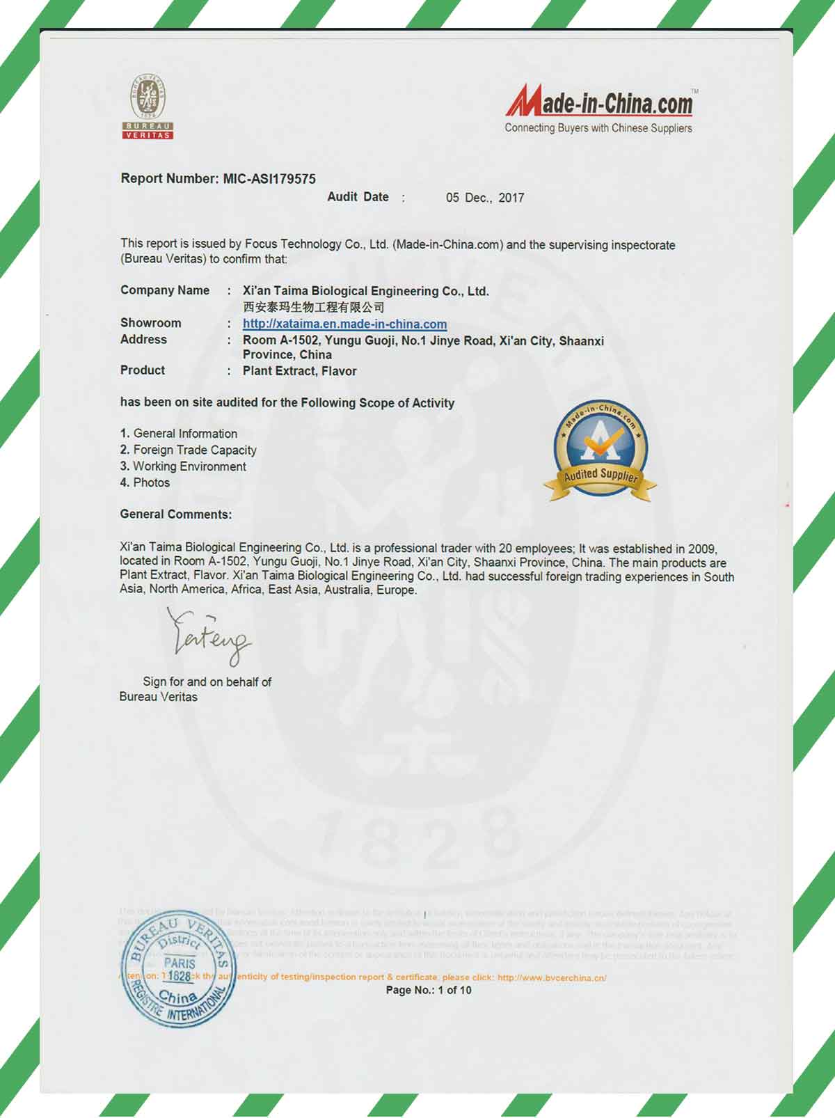 certificate