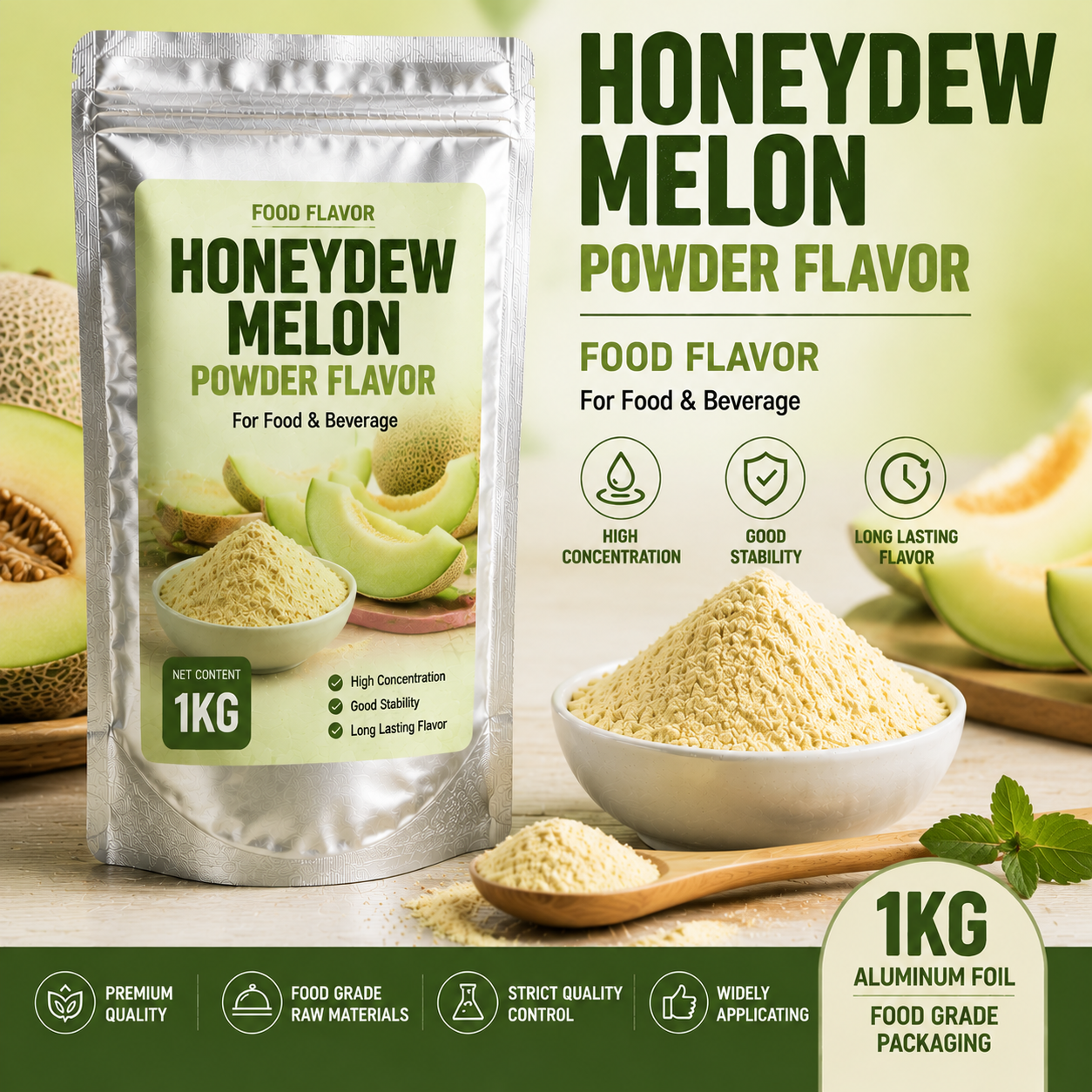 Honey Dew Melon Flavor Powder